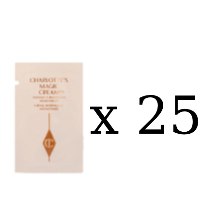 แพ็ค 25  = 25 ml  Charlotte's Magic Cream 1ml ครีมมอยส์เจอร์ไรเซอร์ที่ได้รับรางวัลและขายดีที่สุด เคล็ดลับความงามที่จะทำให้ผิวอิ่มฟู สดใส เปล่งประกาย